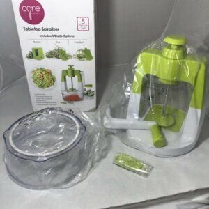 Core Kitchen 5pcs Tabletop Spiralizer Set salad fruit New in box